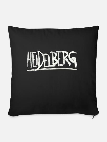 Einfach nur Heidelberg - Sofakissenbezug 45 x 45 cm - Schwarz