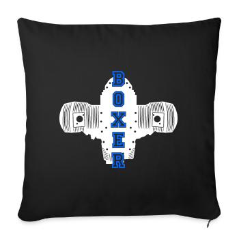 Boxer motor motorcycle motorcyclist biker - Sofa pillowcase 17,3'' x 17,3'' (45 x 45 cm) - black - Front