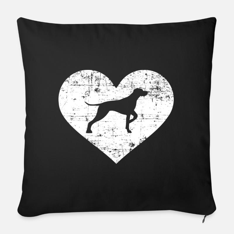 German Shorthaired Hair - Sofa pillowcase 17,3'' x 17,3'' (45 x 45 cm) - black