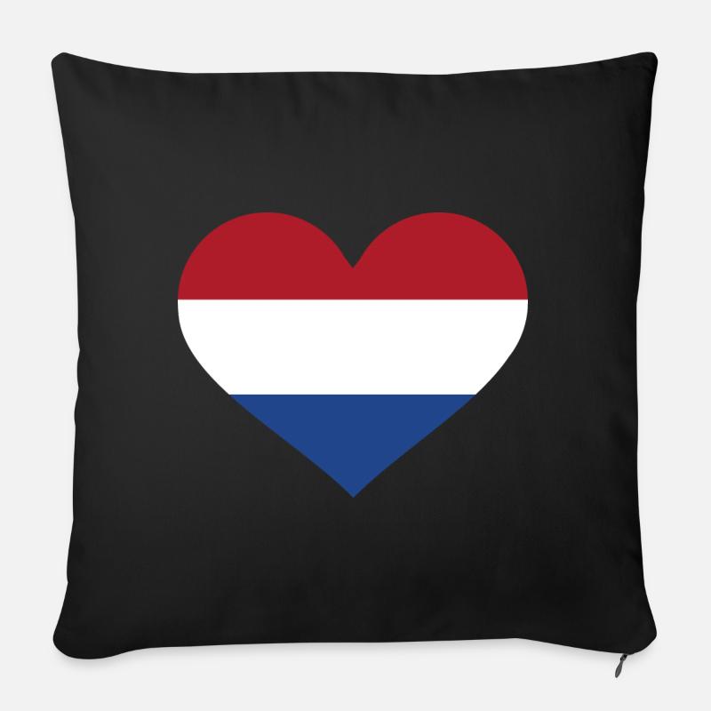 Niederlande - Sofakissenbezug 45 x 45 cm - Schwarz