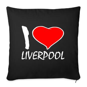 I LOVE LIVERPOOL - Housse de coussin décorative 45 x 45 cm - noir - Devant