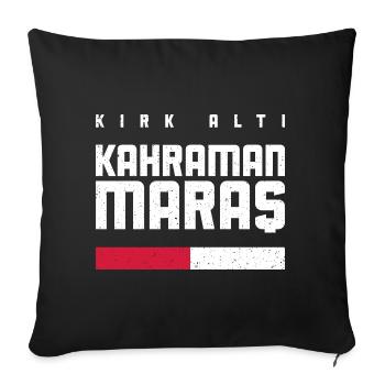 Maras 46 Türkei Turkiye Geschenk Urlaub TR Türk - Sofakissenbezug 45 x 45 cm - Schwarz - Vorne