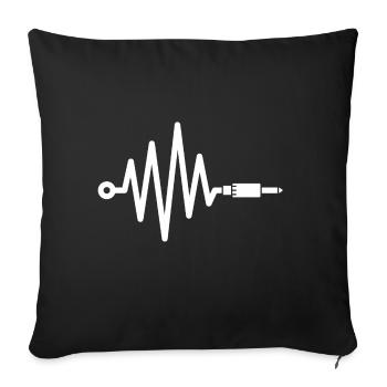 MUSIC 4 - Sofa pillowcase 17,3'' x 17,3'' (45 x 45 cm) - black - Front
