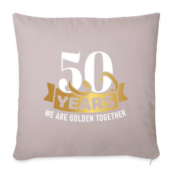 Golden wedding - Sofa pillowcase 17,3'' x 17,3'' (45 x 45 cm) - light taupe - Front