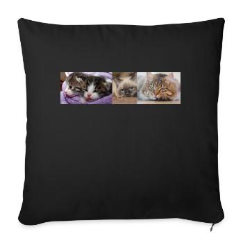 Feline - Sofa pillowcase 17,3'' x 17,3'' (45 x 45 cm) - black - Front