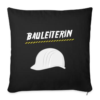 Construction manager - Sofa pillowcase 17,3'' x 17,3'' (45 x 45 cm) - black - Front