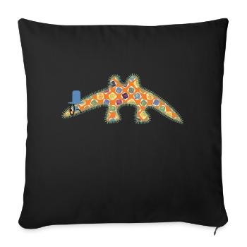 Camouflaged anteater - Sofa pillowcase 17,3'' x 17,3'' (45 x 45 cm) - black - Front