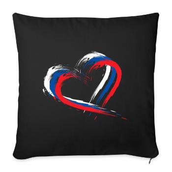 Slovakia - Sofa pillowcase 17,3'' x 17,3'' (45 x 45 cm) - black - Front