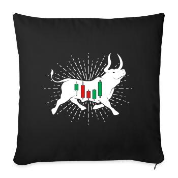 Stocks Bulle - Sofa pillowcase 17,3'' x 17,3'' (45 x 45 cm) - black - Front