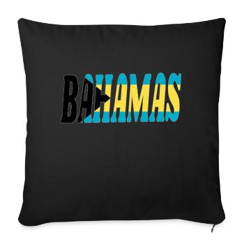 Bahamas - Housse de coussin décorative 45 x 45 cm - noir - Devant