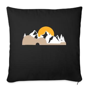 Musician Ukulele Hawaii Gift - Sofa pillowcase 17,3'' x 17,3'' (45 x 45 cm) - black - Front