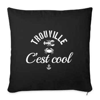 Trouville is cool - Sofa pillowcase 17,3'' x 17,3'' (45 x 45 cm) - black - Front