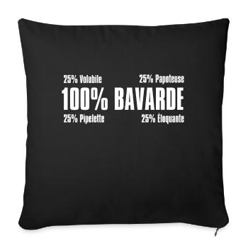 Talkative - Sofa pillowcase 17,3'' x 17,3'' (45 x 45 cm) - black - Front