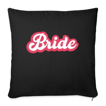 Bride - Sofa pillowcase 17,3'' x 17,3'' (45 x 45 cm) - black - Front