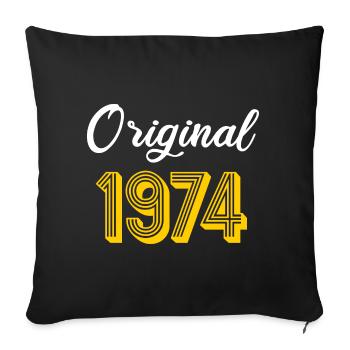 1974 born Born 1974 Gift Birthday - Sofa pillowcase 17,3'' x 17,3'' (45 x 45 cm) - black - Front
