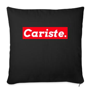 red rectangle carlist - Sofa pillowcase 17,3'' x 17,3'' (45 x 45 cm) - black - Front