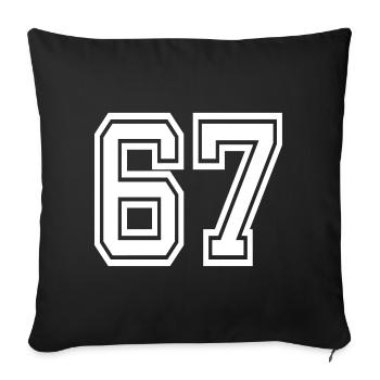Zonguldak 67 - Sofa pillowcase 17,3'' x 17,3'' (45 x 45 cm) - black - Front