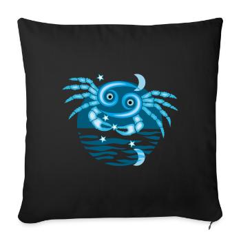 Cancer zodiac Crab Symbol - Sofa pillowcase 17,3'' x 17,3'' (45 x 45 cm) - black - Front