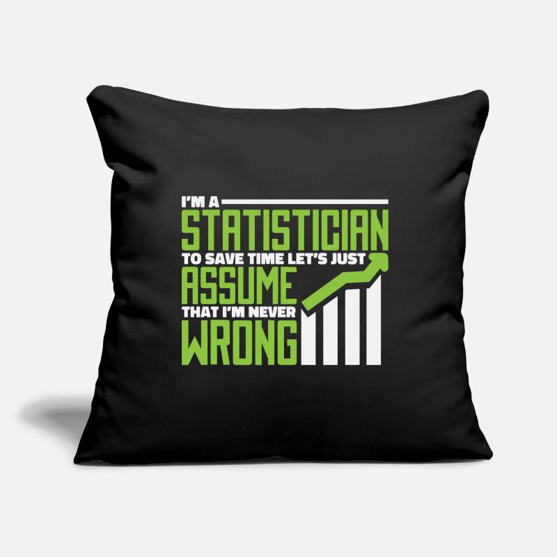 Statisticiens Housse de coussin décorative 45 x 45 cm