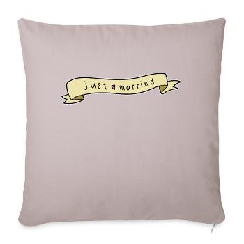 Just Married - Housse de coussin décorative 45 x 45 cm - taupe clair - Devant