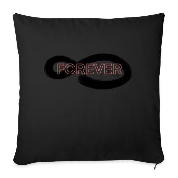 Pour toujours - Housse de coussin décorative 45 x 45 cm - noir - Devant