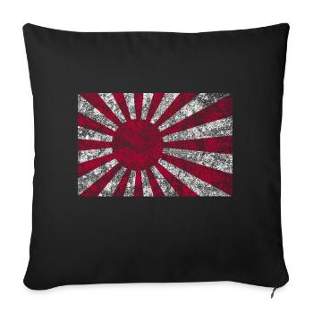 Drapeau japonais Soleil levant Drapeau Patrie Tokyo - Housse de coussin décorative 45 x 45 cm - noir - Devant