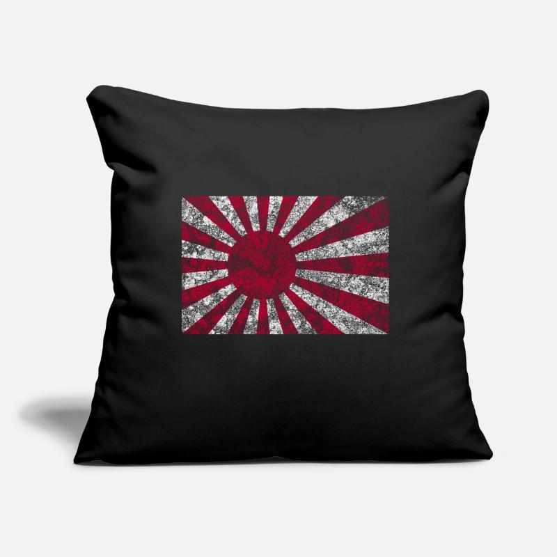 Drapeau japonais Soleil levant Drapeau Patrie Tokyo Housse de coussin décorative 45 x 45 cm