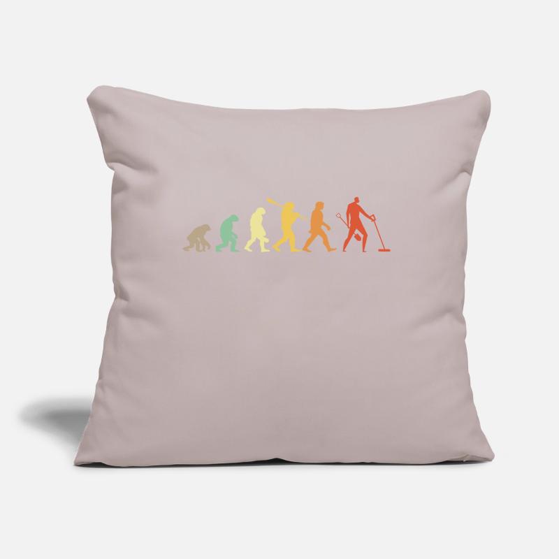 Evolution Chasseur De Trésor Détecteur De Métaux Housse de coussin décorative 45 x 45 cm