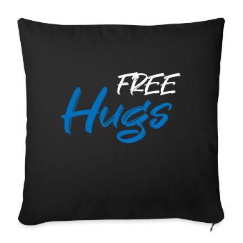 Câlins gratuits - Housse de coussin décorative 45 x 45 cm - noir - Devant