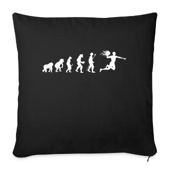 Handball évolution idée cadeau - Housse de coussin décorative 45 x 45 cm - noir - Devant