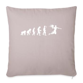 Handball Evolution Geschenkidee - Sofakissenbezug 45 x 45 cm - helles Taupe - Vorne