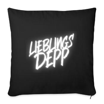 Lieblingszicke Lieblingsdepp Pärchen Partnerlook - Sofakissenbezug 45 x 45 cm - Schwarz - Vorne