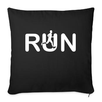 Marathon Running Run jogging - Sofa pillowcase 17,3'' x 17,3'' (45 x 45 cm) - black - Front