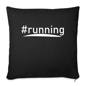 Marathon Running Run jogging - Sofa pillowcase 17,3'' x 17,3'' (45 x 45 cm) - black - Front