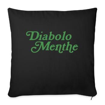 Diabolo menthe - Housse de coussin décorative 45 x 45 cm - noir - Devant