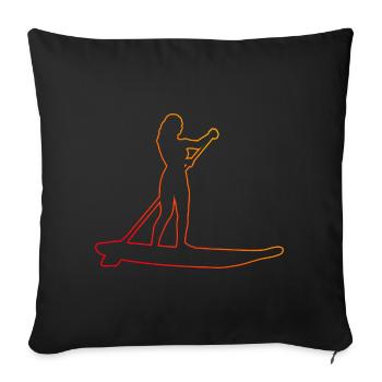 Stand up Paddle Stand up Paddle Homme - Housse de coussin décorative 45 x 45 cm - noir - Devant