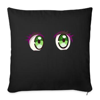 Green Eyes - Bande dessinée - Housse de coussin décorative 45 x 45 cm - noir - Devant