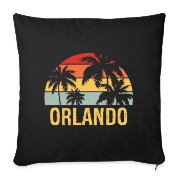 Orlando Florida - Sofa pillowcase 17,3'' x 17,3'' (45 x 45 cm) - black - Front