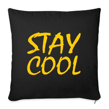 Stay cool - Housse de coussin décorative 45 x 45 cm - noir - Devant