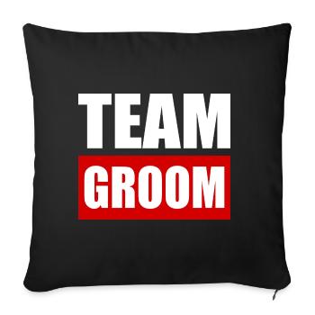 Team groom - Housse de coussin décorative 45 x 45 cm - noir - Devant