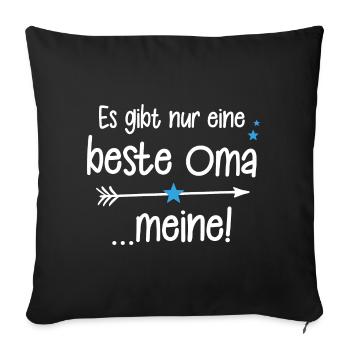 Es gibt nur eine beste Oma - Meine! Weltbeste Oma - Sofakissenbezug 45 x 45 cm - Schwarz - Vorne