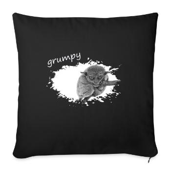 grumpy monkey Tarsier Maki - Sofakissenbezug 45 x 45 cm - Schwarz - Vorne