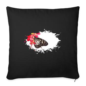 Butterfly Schmetterling - Sofakissenbezug 45 x 45 cm - Schwarz - Vorne