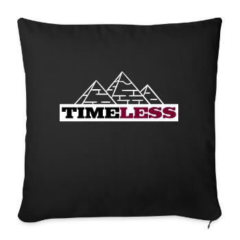 TIMELESS: zeitloses Pyramiden Design in weiß - Sofakissenbezug 45 x 45 cm - Schwarz - Vorne
