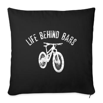 Life Behind Bars Bicycle - Sofa pillowcase 17,3'' x 17,3'' (45 x 45 cm) - black - Front