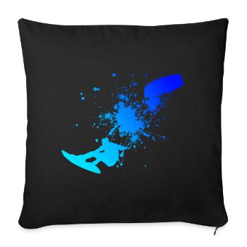 Kitesurf Femmes Kitesurf Kitesurf Kitesurf Kitesurf Kitesurf - Housse de coussin décorative 45 x 45 cm - noir - Devant