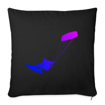Kitesurf Kitesurfer Hommes Kitesurf Kitesurf - Housse de coussin décorative 45 x 45 cm - noir - Devant