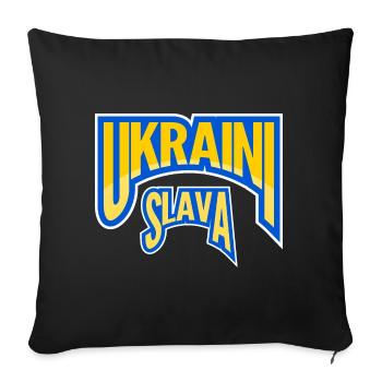 Ukraine Slava Ukraini Peace Greeting - Sofa pillowcase 17,3'' x 17,3'' (45 x 45 cm) - black - Front