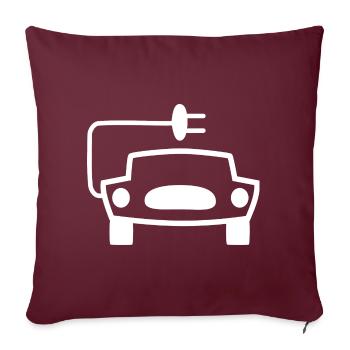 Electric cars - Sofa pillowcase 17,3'' x 17,3'' (45 x 45 cm) - burgundy - Front