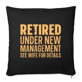 Pension Pensioners - Sofa pillowcase 17,3'' x 17,3'' (45 x 45 cm) - black - Front